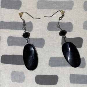 Black beaded earrings